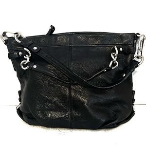 Coach Brooke Pebbled Black Leather Hobo Bag E0920-14142